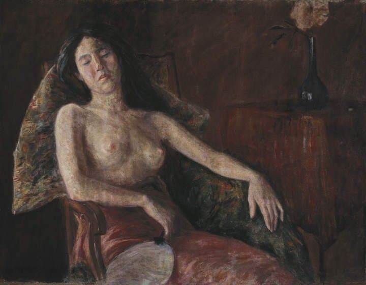 1李叔同《半裸女像》布面油画 91×116 cm 约1909年作  修复后 中央美术学院美术馆藏.jpg